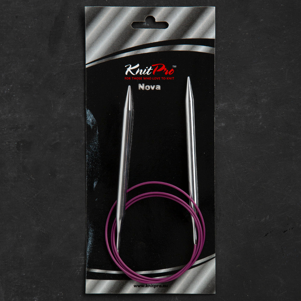 KnitPro Nova Metal 7 Mm 100 Cm Metal Mor Misinalı Şiş - 11358